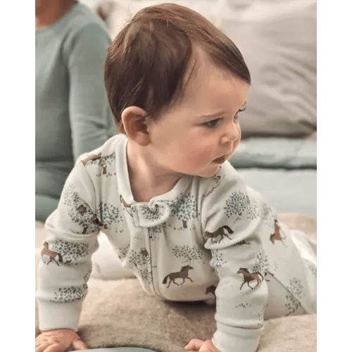 Baby Organic Cotton Sleep & Play Pajamas in Wild Horses - Little Planet | Carter's