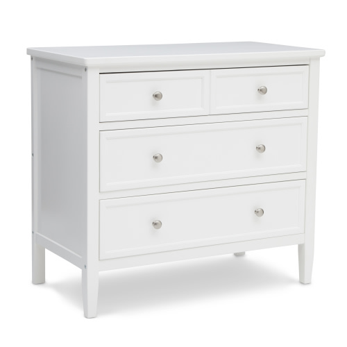 Free Shipping! Delta Children Epic 3 Drawer Dresser with Interlocking Drawers - Greenguard Gold Certified, White