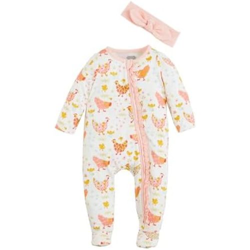 Mud Pie Baby Girls Floral Chicken Sleeper