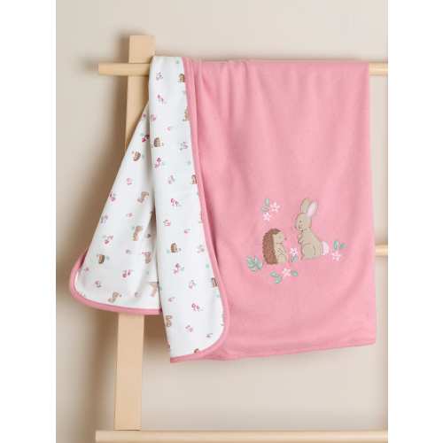 JoJo Maman Bébé Pink Whimsical Woodland Jersey Shawl