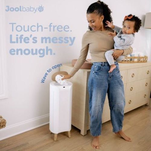 Jool Baby SmartWave Plus Touch-Free Diaper Pail - White