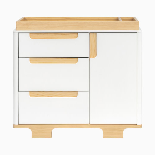 babyletto Yuzu 3-Drawer Changer Dresser - White / Natural