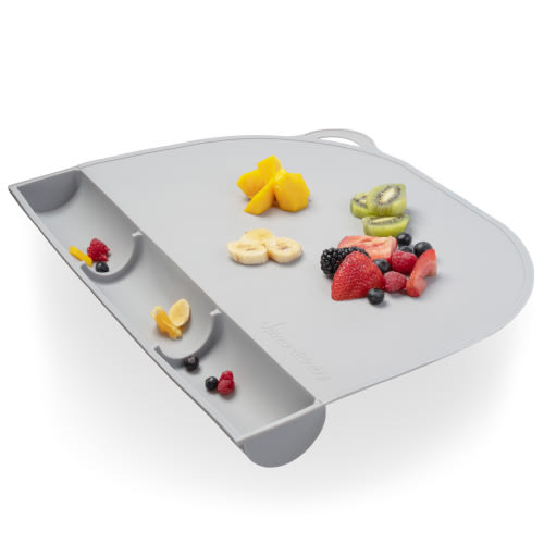 UpwardBaby Placemat for Toddlers - Suction Placemat for Restaurants & Home with Food Catching Pockets - BPA Free - 100% Food-Grade Silicone