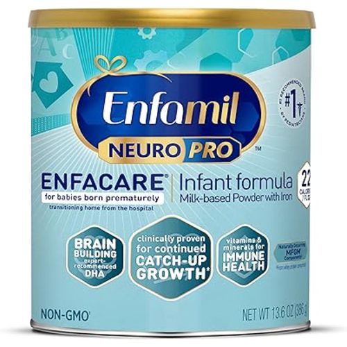 Enfamil NeuroPro EnfaCare High Calorie Premature Baby Formula, Milk-Based with Iron, Brain-Building DHA, Vitamins & Minerals for Immune Support, added easy-to-digest proteins, Baby Milk, 13.6 Oz Can