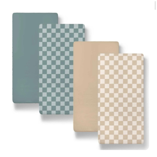 Check Baby Organic Bassinet Sheets 4-Pack for Boys and Girls