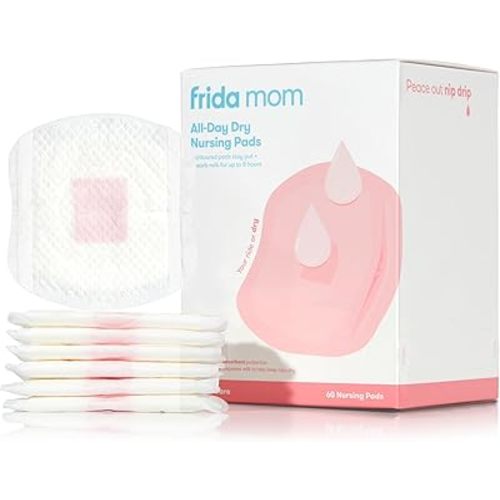 Frida Mom Nursing Pads, Disposable Nursing Pads with Ultra Absorbency, and Soft Texture, Breastfeeding Essentials, 60ct