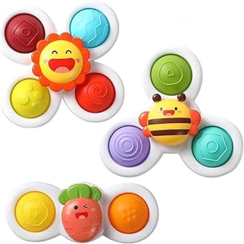 Suction Cup Spinner Toys - Sensory Bath Toys for Toddlers 1-3