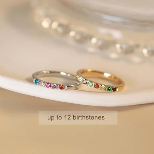 Personalized Gift For Mom - Birthstone Ring Gold - Dainty Birthstone Ring - Family Birthstone Mothers Ring - Rings for Women