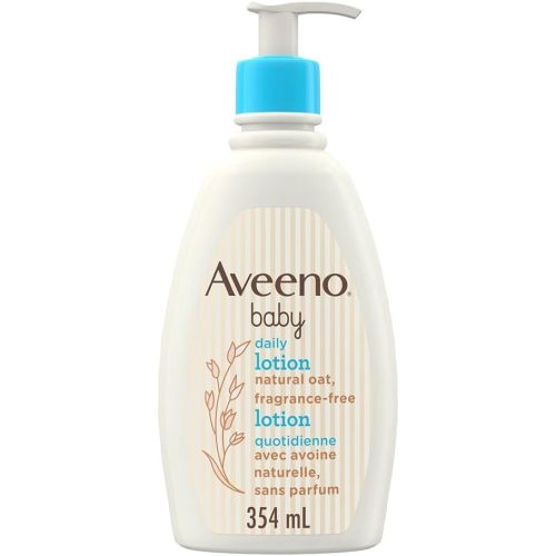 Aveeno Baby Lotion Daily Moisturizing Cream for baby's Sensitive Skin - natural oat, Fragrance Free, 354 mL