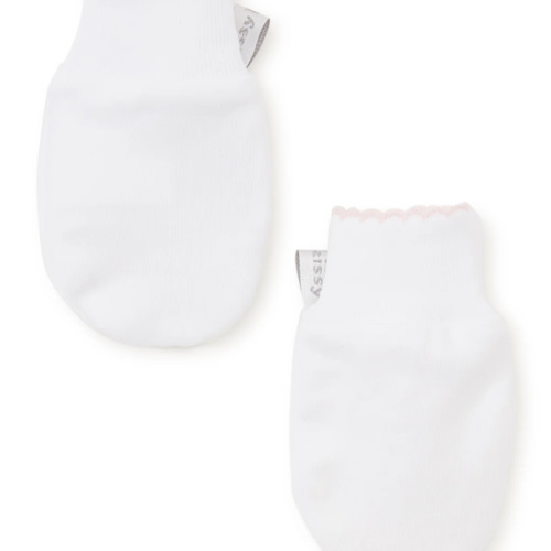 White/Pink Kissy Basics Mittens