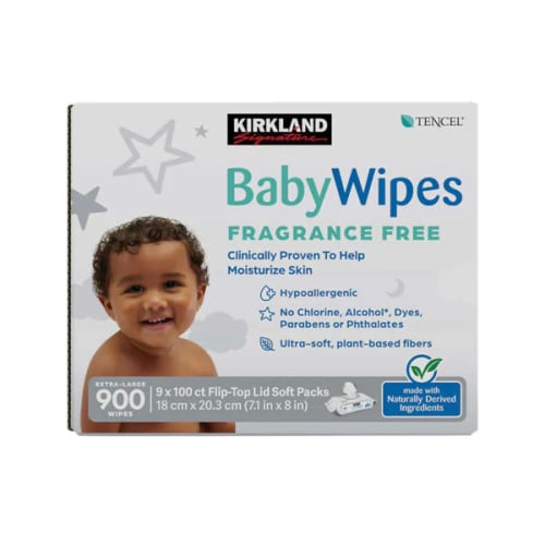 Kirkland Signature Baby Wipes Fragrance Free, 900-count | Costco