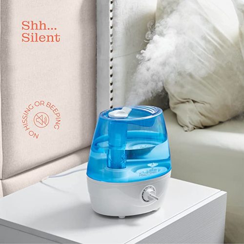 Cool Mist Humidifiers for Bedroom - 2.2L Water Tank, Baby, Office, Quiet Ultrasonic Air Vaporizer, Adjustable Mist Level, 360 Nozzle Rotation, Auto-Shut Off, Large Area Humidifier Easy Fill and Clean - Blue