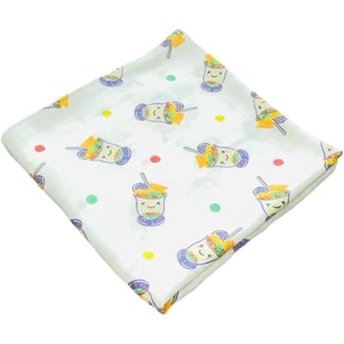 Filipino Halo Halo Swaddle Blanket - Bamboo Viscose and Cotton Muslin Baby Receiving Blanket | Soft, Breathable & Skin-Friendly Baby Wrap