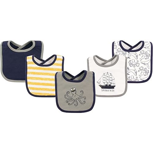 Hudson Baby Unisex BabyCotton Bibs