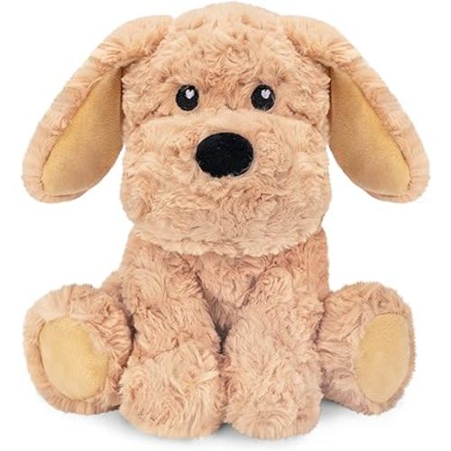 Golden Retriever Dog Microwavable & Weighted Puppy Stuffed Animals- 1.5 Lbs Unscented Doodle Heating Pad for Warmth, Period Cramps & Anxiety, Cute Dog Plushie Toy Gifts for Women Girls & Kids