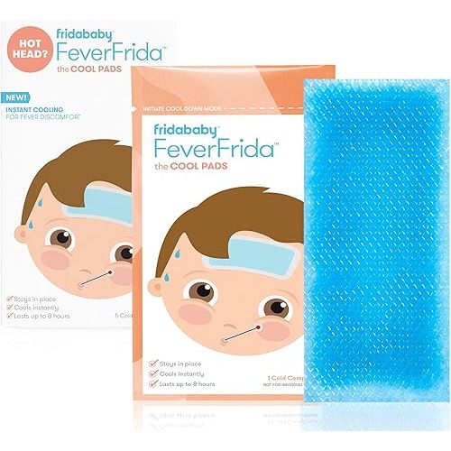 Frida Baby Cool Pads for Kids Fever Discomfort and Headache Relief, 5 Count