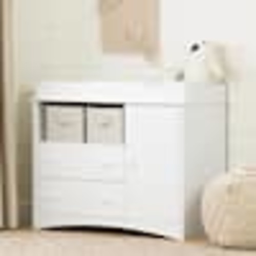South Shore Peek-A-Boo 2-Drawer Pure White Changing Table 2280331