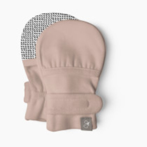 Goumi Kids Stay on Baby Mitts - Rose, 0-3 M