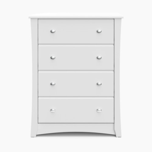 Storkcraft Crescent 4 Drawer Chest - White