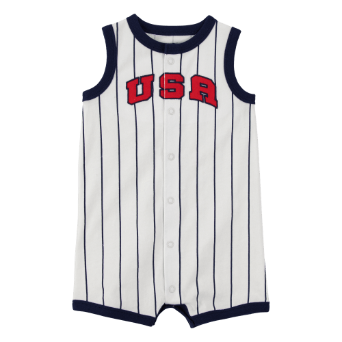 Baby USA Varsity Stripe Romper - Carter's | Carter's