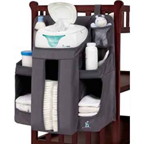 Amazon.com : hiccapop Hanging Diaper Organizer for Changing Table, Cribs and Walls, Diaper Stacker and Nursery Organizer | Hanging Storage Caddy Organizer for Baby Essentials | : Baby