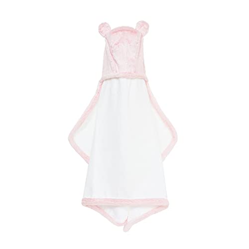Little Giraffe Luxe Baby Towel with Ears, 24" x 41", Pink