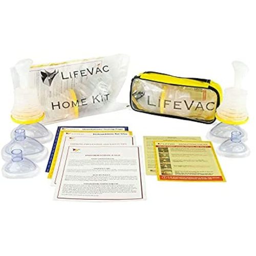 LifeVac Home and Travel Combo Kits - Choking Rescue Device, Portable Suction Rescue Device First Aid Kit for Kids & Adults, Portable Airway Suction Device | Anti Choking Device for Children & Adults