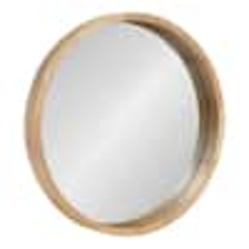 Kate and Laurel Hutton Round Natural Wall Mirror 214807