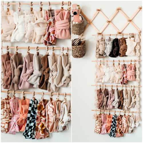 Daisy Flower Headband Holder: Boho Baby Bow Organizer