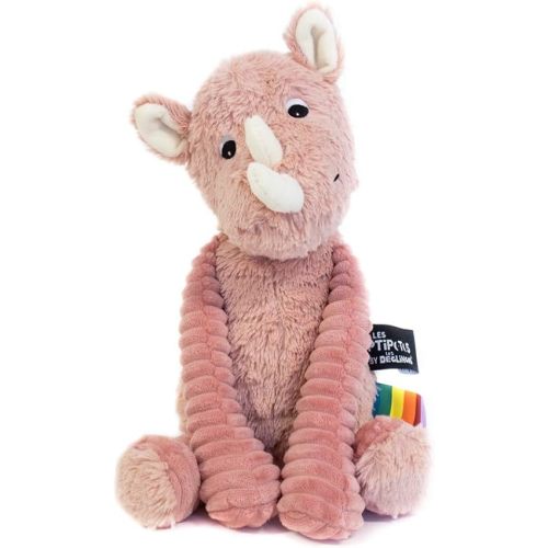 LES DÉGLINGOS Ptipotos by Deglingos Rhino Plush Toy Pink