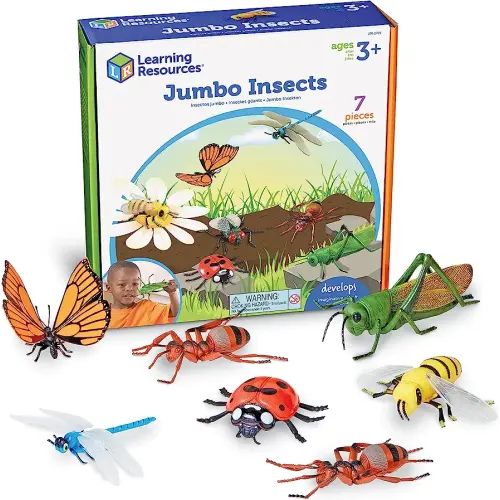 Learning Resources Jumbo Insects - Animal Toys for Kids, Toddler Preschool Science, Fine Motor Skills, Gifts for Boys and Girls, Ages 3+