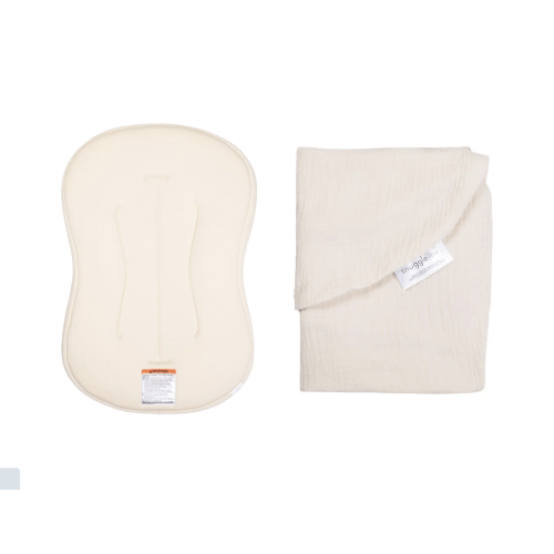 Lounger Curve + Muslin Cover Set | Natural