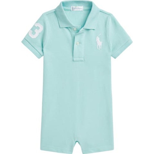 Mesh Polo Romper, 3M