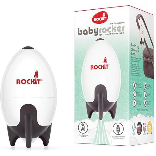 Rockit Rocker Rechargeable - Rock-It Portable Baby Sleep Aid Gently Rocks Any Stroller or Buggy, Adjustable Speed with 60-Minute Timer - Fits All Pushchairs & Prams to Create a Baby Bouncer