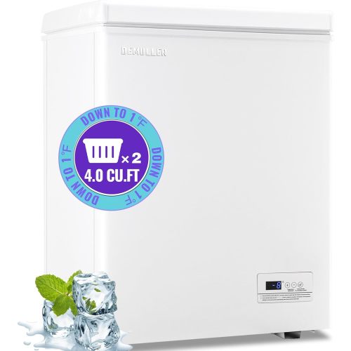 DEMULLER 4.0 Cu.ft Open-Top Deep Freezer with 2 Removable Storage Baskets