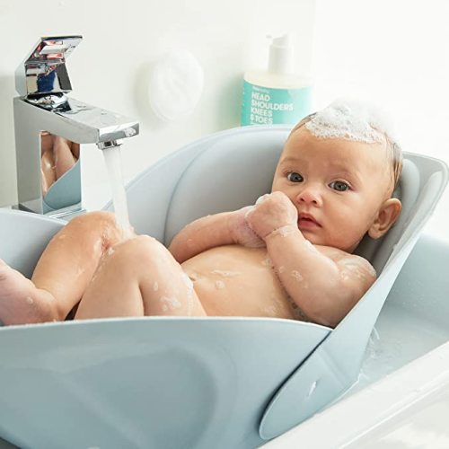 Frida Baby Soft Sink Baby Bath|Easy to Clean Baby Bathtub + Bath Cushion That Supports Baby's Head