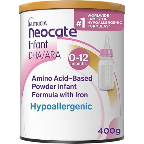 Nutricia Neocate Infant - Hypoallergenic, Amino Acid-Based Baby Formula - Well-Tolerated & Supports Normal Growth - Infant Formula with DHA, ARA & Iron - 14.1 oz can (Pack of 1)