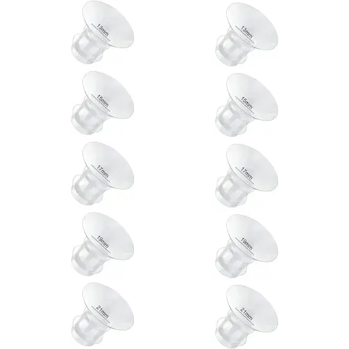 Flange Inserts 13/15/17/19/21mm 10PC Compatible with Momcozy S12 pro/S9 pro/S9/S10/S12/Medela/TSRETE/Spectra/Bellababy etc 24mm Wearable Breast Pump, Reduce 24mm Tunnel Down to Correct Size