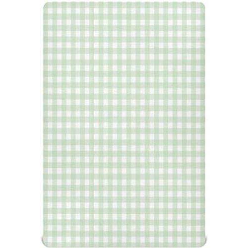 Green Gingham Checkered Crib Sheets for Boys and Girls, Fitted Baby Crib Sheets Soft and Breathable Mini Crib Sheets 52 X 28 Inches