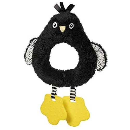 Manhattan Toy Wimmer-Ferguson Penguin Circle Rattle with Textured Teethers Baby Toy