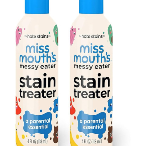Miss Mouth's Messy Eater Stain Treater Spray - 4oz 2 Pack Stain Remover - Newborn & Baby Essentials - No Dry Cleaning Food, Grease, Coffee Off Laundry, Underwear, Fabric