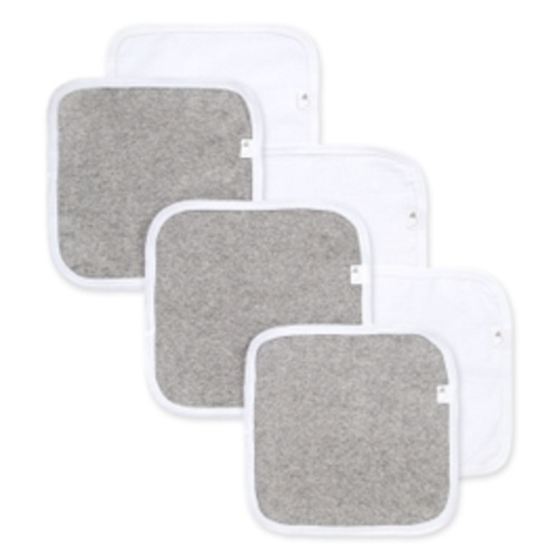Multi Solid Organic Cotton Washcloths 6 Pack