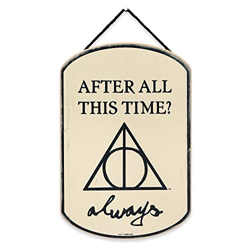 Harry Potter After All This Time Hanging Wood Wall Decor With Deathly Hallows Symbol - Vintage Harry Potter Sign