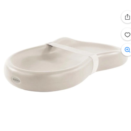 Keekaroo Peanut Changer Baby Vanilla– The Original Made in USA Easy-to-Clean Changing pad and The only Shell Over Foam, Fully Water Repellant