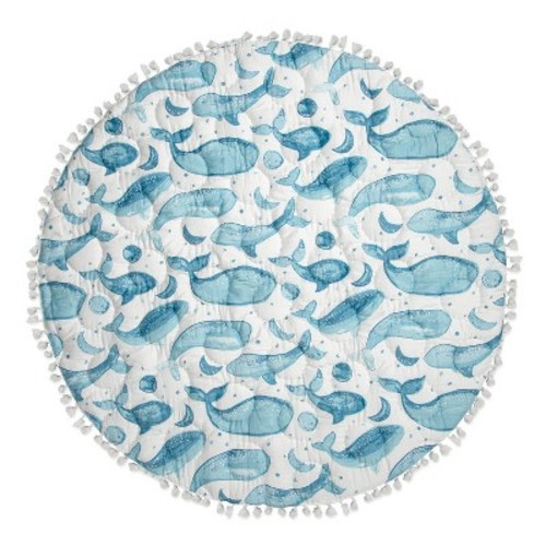 Crane Baby Quilted Activity Playmat, Color: Caspian Whales