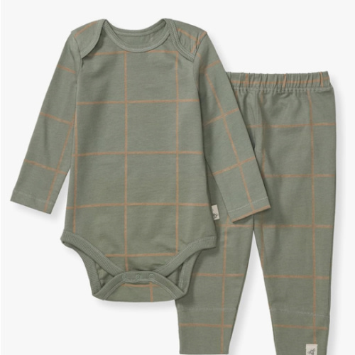 Burt's Bees Baby baby-boys Bodysuit and Pant Set, 100% Organic Cotton