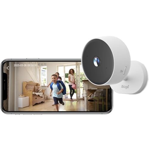[5G & 2.4G] 2K Indoor Security Camera for Bedroom, Pet/Dog/Baby Camera with Phone App, AI Human Detection, Night Vision, 2-Way Audio, Alexa & Google Home Compatible, with a Month Cloud Storage