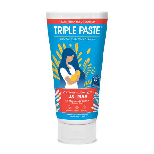 Triple Paste Diaper Rash Ointment 6oz with Zinc Oxide for Severe Irritation