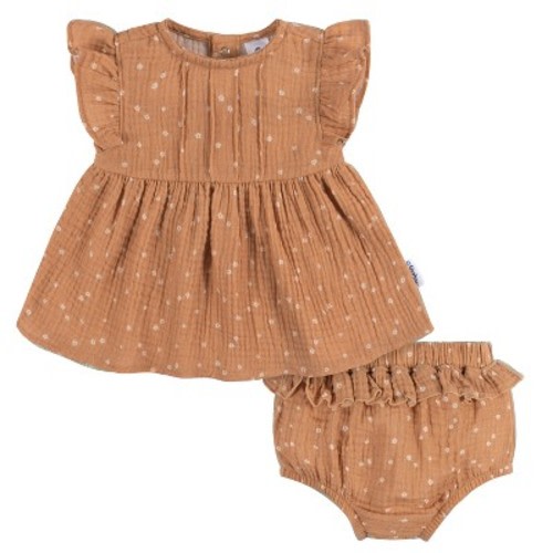 Gerber Baby Girls' Dress and Diaper Cover, 2-Piece, Color: Ditsy floral, Size: 3-6 months