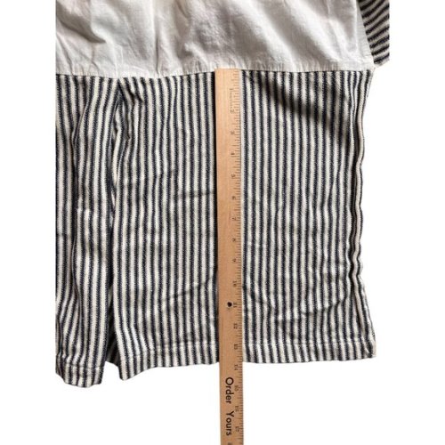 baby & child Restoration Hardware Navy Blue Cream Striped Crib Skirt